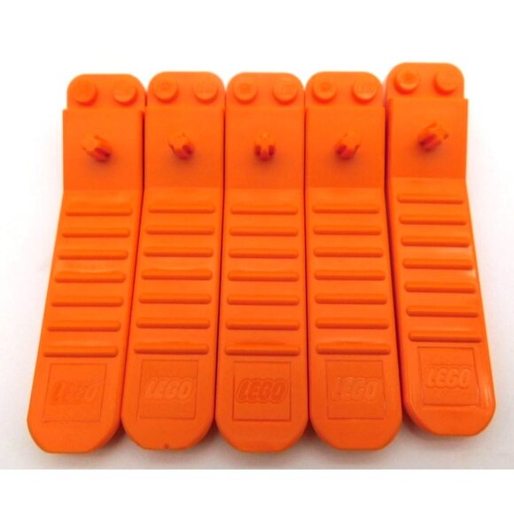 Lot of 5 LEGO Orange Plastic Brick Separators Tool - Picture 1 of 4